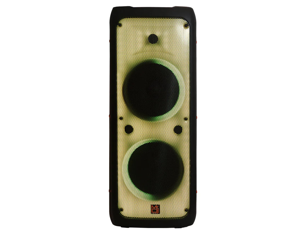 MR DJ FLAME5500LED Professional Portable Dual 12” 3-Way Full-Range Powered/Active DJ PA Multipurpose Live Sound Bluetooth Loudspeaker