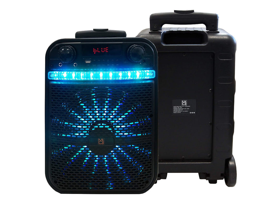MR DJ AXL Bluetooth Speaker<BR/> 10" Portable Speaker with Bluetooth, Rechargeable Battery and App Control