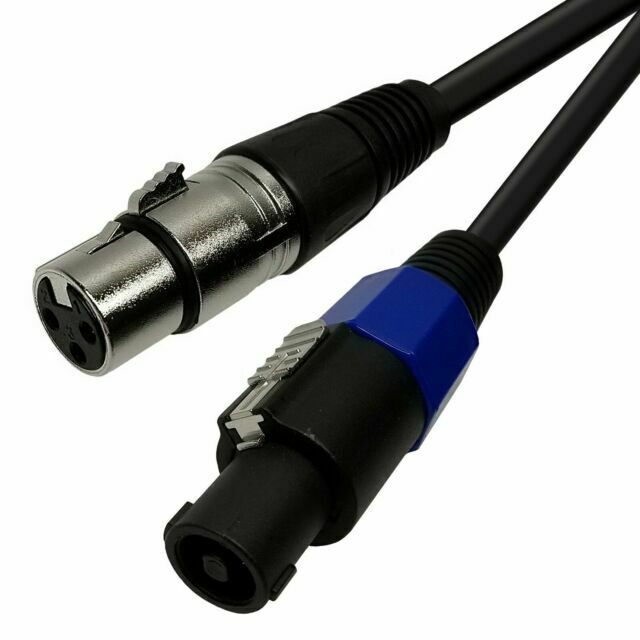 MR DJ CSMXF2525 <BR/>Feet Speakon Plug Male to XLR Jack Female Extension Cable