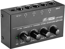 Load image into Gallery viewer, MR DJ Microamp HA400 Headphone Amplifier&lt;BR/&gt; HA400 Microamp is an ultra-compact 4-channel stereo headphone amplifier