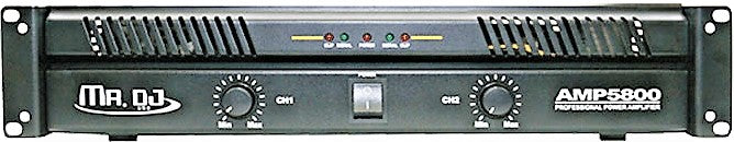MR DJ AMP5800<BR/> 1500W MAX, 2-channel 700 watts RMS bridgeable dynamic series PA DJ power amplifier