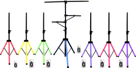 MR DJ LS700LED Portable Led Light Multi Arm T Bar Tripod 8 Fixture Par Can Lighting