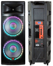 Load image into Gallery viewer, MR DJ PBX6600LED Bluetooth Speaker &lt;br/&gt;Professional Dual 2x15&quot; 5500W Speaker PA DJ LIGHT Bluetooth