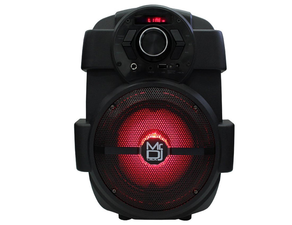 MR DJ PSE65BT<br/> 6.5" Portable Active Speaker with Rechargeable Battery Party Speaker with Bluetooth 1000 Watts P.M.P.O