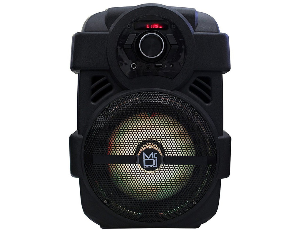 2 MR DJ PSE80BT Bluetooth Speaker<br/> 8" Portable Active Speaker with Rechargeable Battery Party Speaker with Bluetooth 1200 Watts P.M.P.O