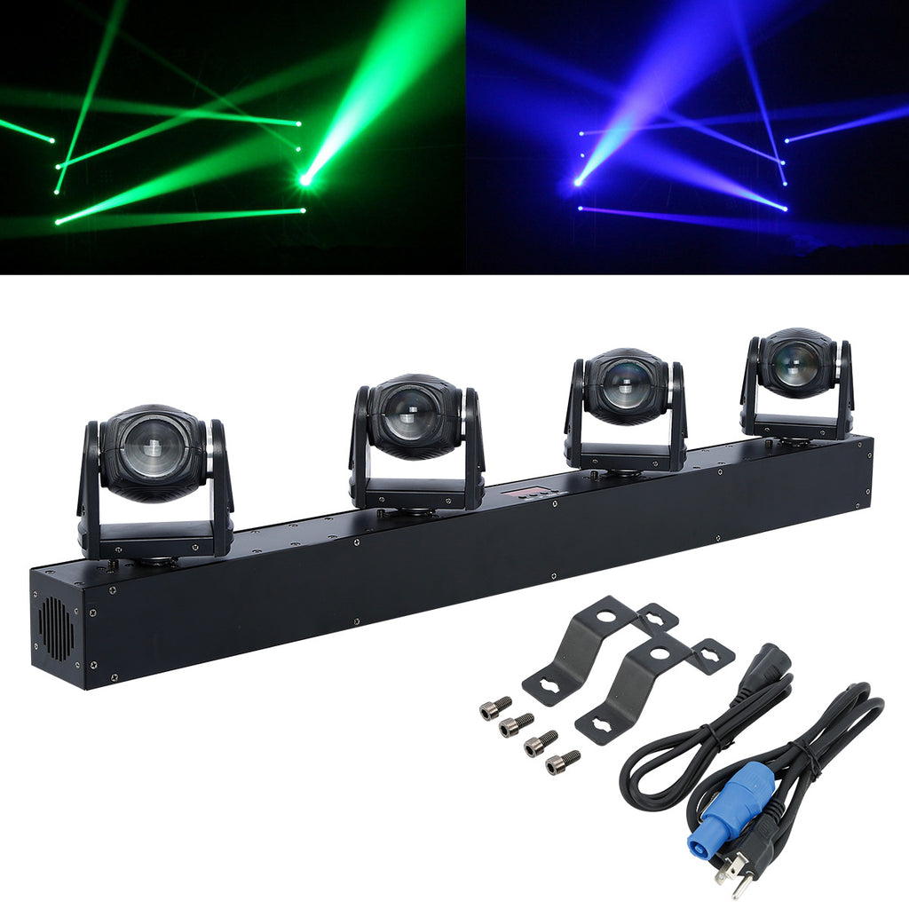 MR DJ QLMH400 <br/>150W 4-Head LED Beam Moving Head Bar Strobe Light, DMX 512, 4x10w RGBW Spot Stage Lighting for Dj Disco Night Club Stage