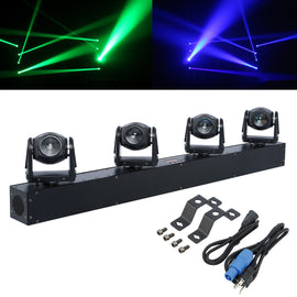 MR DJ QLMH400 150W 4-Head RGBW LED Beam Moving Head Bar Strobe Light Spot Stage Lighting