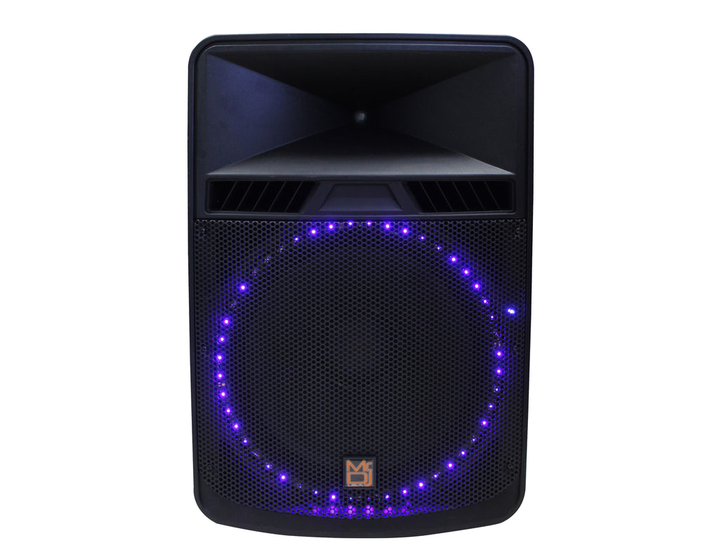 MR DJ PBX5500LED 18" PRO PA/DJ Speaker<BR/>2-Way 18" PRO PA/DJ Bass Reflex Bluetooth Active Amplified Speaker, 5500 Watts
