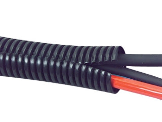 MR DJ DSLT14YL 100' 1/4" 6.35mm Yellow Split Wire Loom Conduit Tubing Sleeve Tube