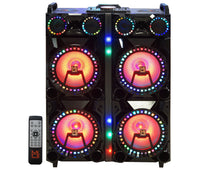 Load image into Gallery viewer, Mr. Dj XQUAD 4 X 12&quot; 6000 Watts P.M.P.O speaker with built-in Bluetooth, LCD/MP3/USB/micro SD slot