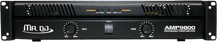 Load image into Gallery viewer, MR DJ AMP-9800 &lt;BR/&gt;3000W MAX, 2-channel 1500 watts RMS bridgeable dynamic series PA DJ power amplifier
