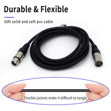 Load image into Gallery viewer, MR DJ CDMX10 3-pin DMX lighting cable &lt;BR/&gt;10&#39; DMX 3-Pin XLR Male to Female Pro Stage DJ Lighting DMX Cable