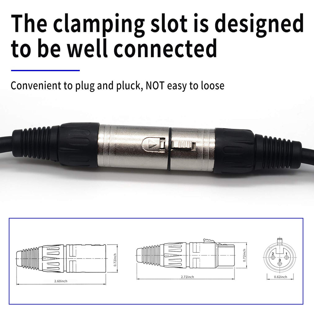 MR DJ CDMX10 3-pin DMX lighting cable <BR/>10' DMX 3-Pin XLR Male to Female Pro Stage DJ Lighting DMX Cable
