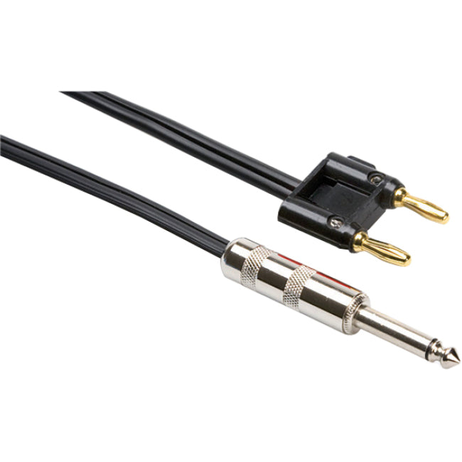 Mr. Dj CQB3 <BR>Banana Plug to 6.35mm 1/4" Plug 3-Feet Speaker Cable