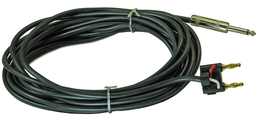Mr. Dj CQB12 <BR>Banana Plug to 6.35mm 1/4" Plug 12-Feet Speaker Cable