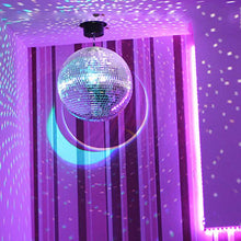 Load image into Gallery viewer, MR DJ MB16 16&quot; mirror ball&lt;br/&gt; 16&quot; mirror ball covered in high quality 1/4-inch mirrored glass and mirror ball motor