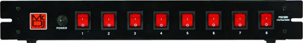 MR DJ PSC250 Rack Mountable 8 Port Power Switcher Surge Protectors ON / OFF Power Center