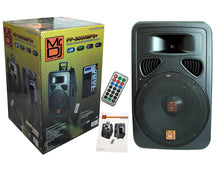 Load image into Gallery viewer, MR DJ PP3000MP3&lt;BR/&gt;15&quot; Portable 2500 Watts MP3 Powered Speaker with Sd/USB Input