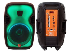 Load image into Gallery viewer, MR DJ FLAME3500LED PRO Portable 15” 2-Way Full-Range Powered/Active DJ PA Multipurpose Live Sound Bluetooth Loudspeaker