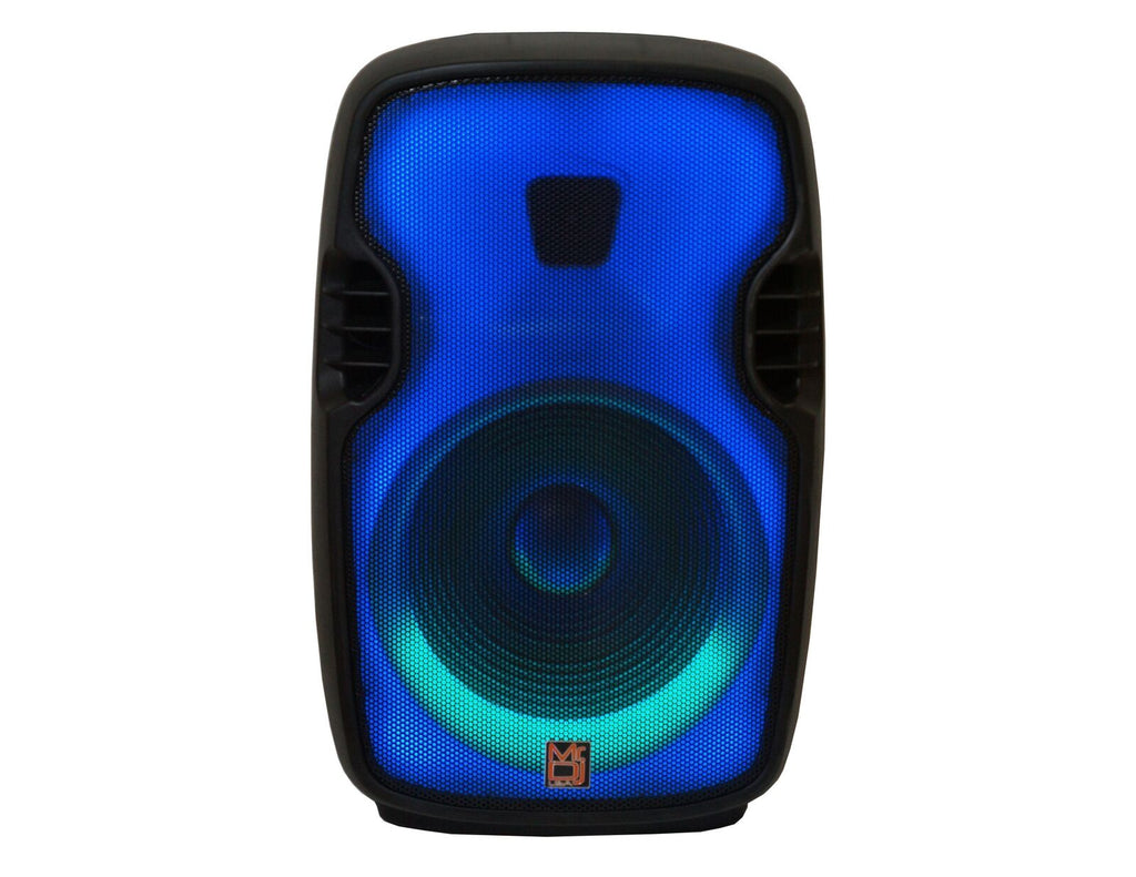 MR DJ FLAME3500LED PRO Portable 15” 2-Way Full-Range Powered/Active DJ PA Multipurpose Live Sound Bluetooth Loudspeaker with Stand